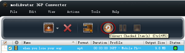 Convert AVI MP4 to 3GP