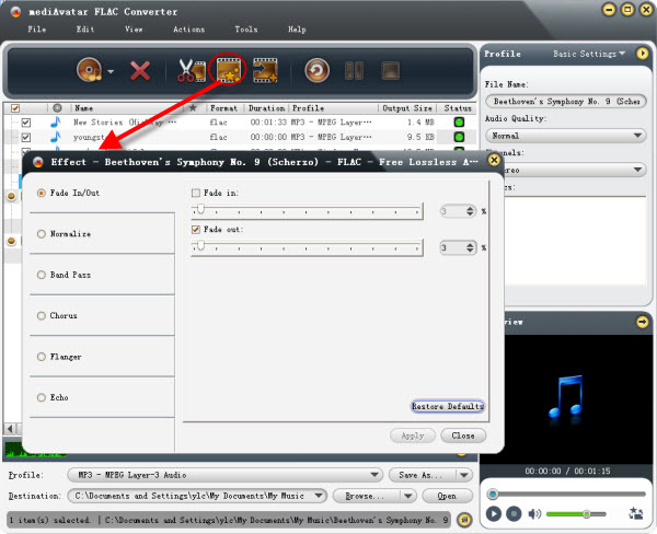 convert flac to mp3 with mediamonkey